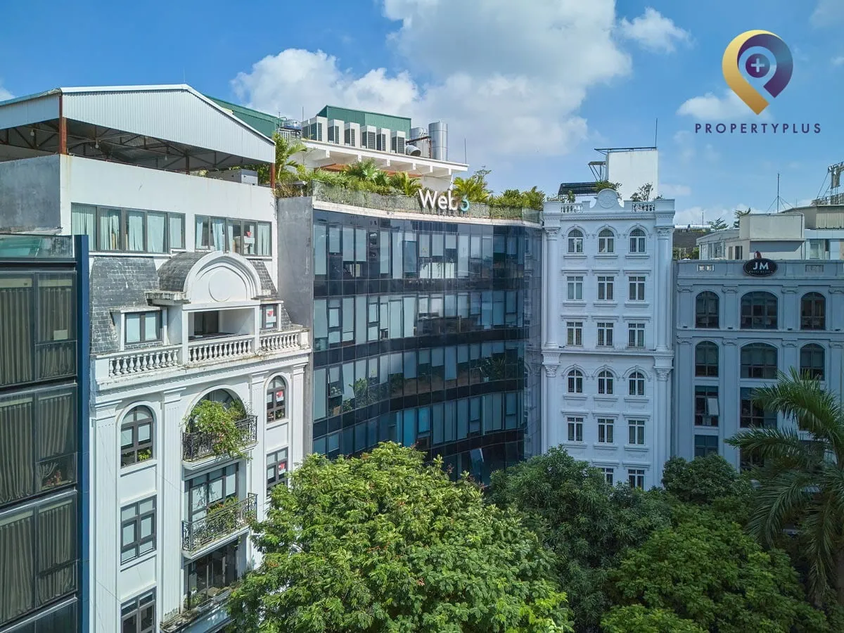 Web3 Tower building exterior overview in Cau Giay, Hanoi